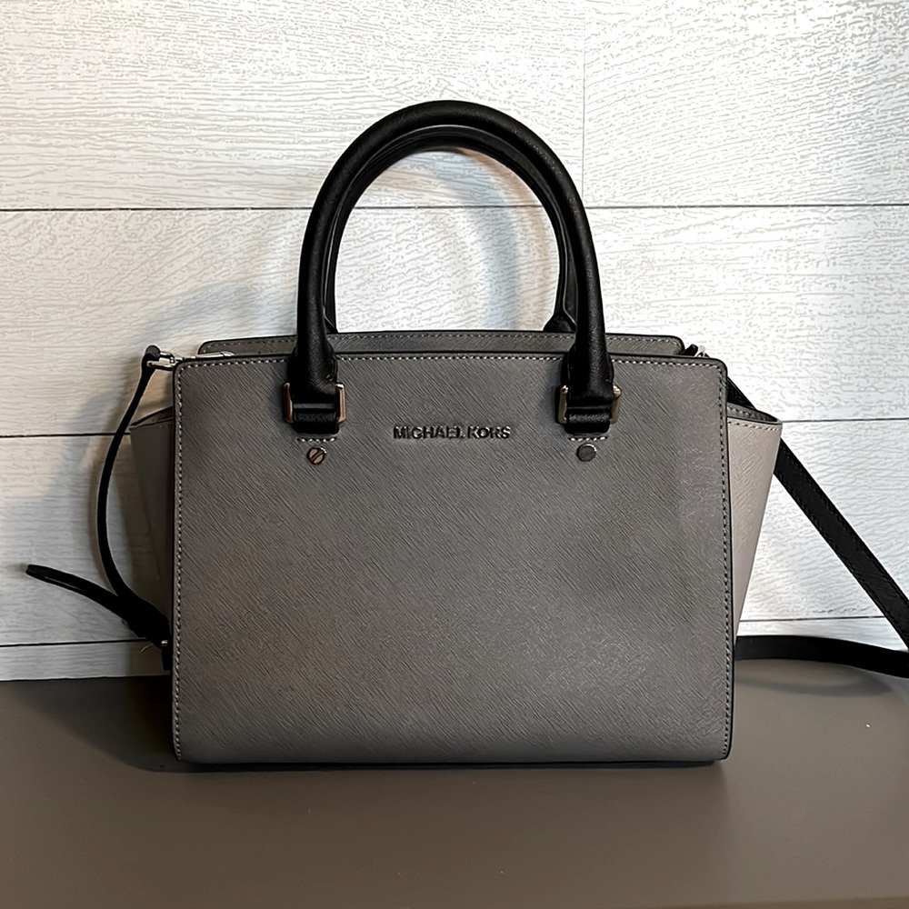 Michael Kors Selma Medium Saffiano Leather Satchel